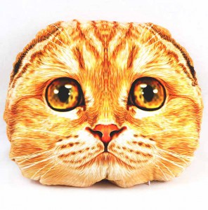 Подушка декоративная "Кот" с эффектом 3D, №7м (маленькая)