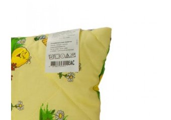 Подушка детская "Дрема" 40*60 стеганый чехол желтая бязь