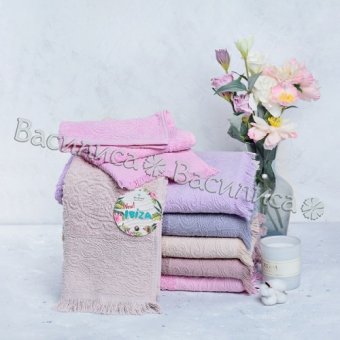Комплект полотенце махровое с бахромой "Ибица"