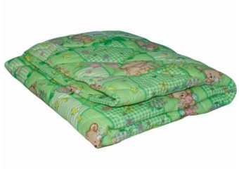 Одеяло детское теплое 110*140 "Дрема" бязь зеленая